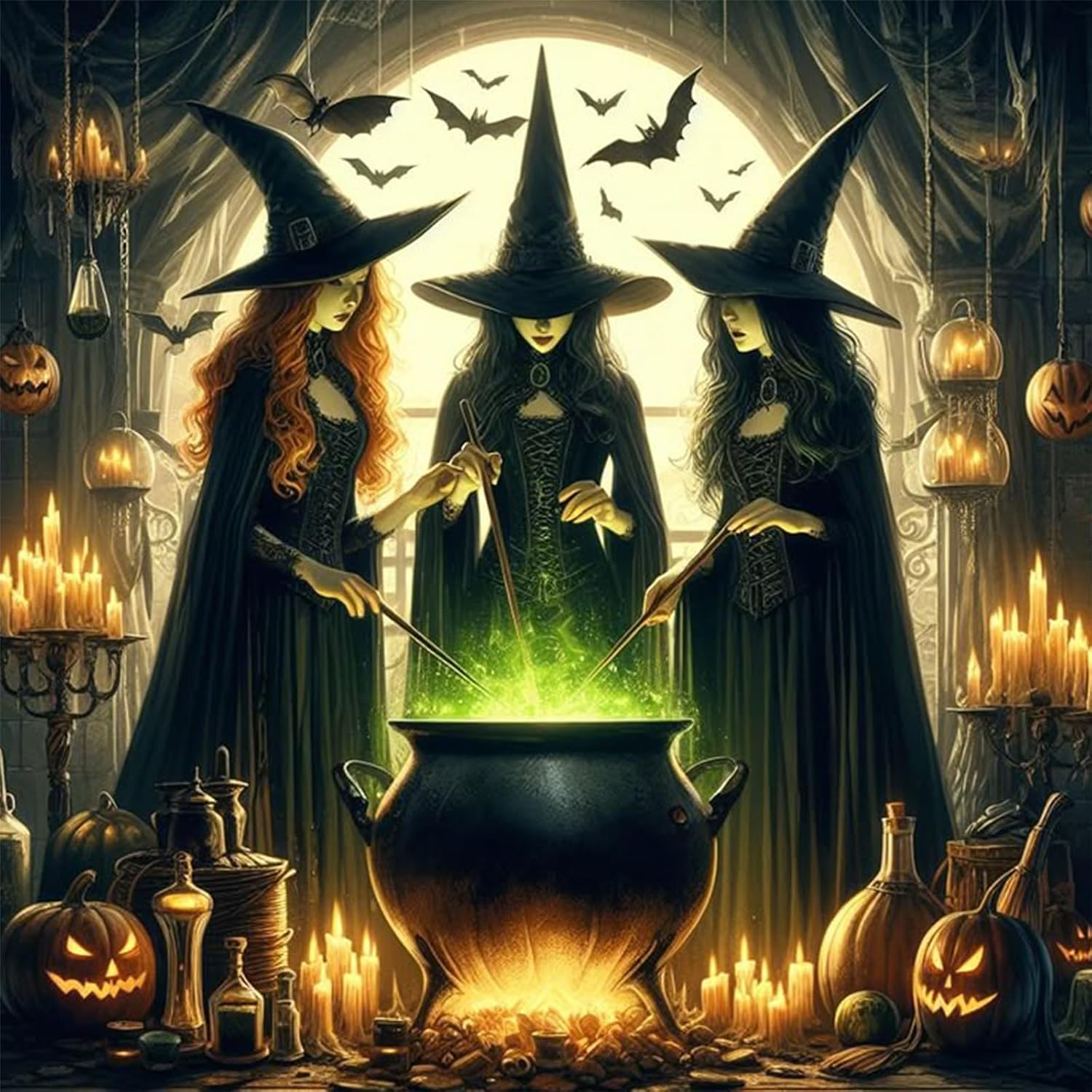 Embroidery Gift Ideas - RUOPOTY Witch Diy Diamond Painting Halloween