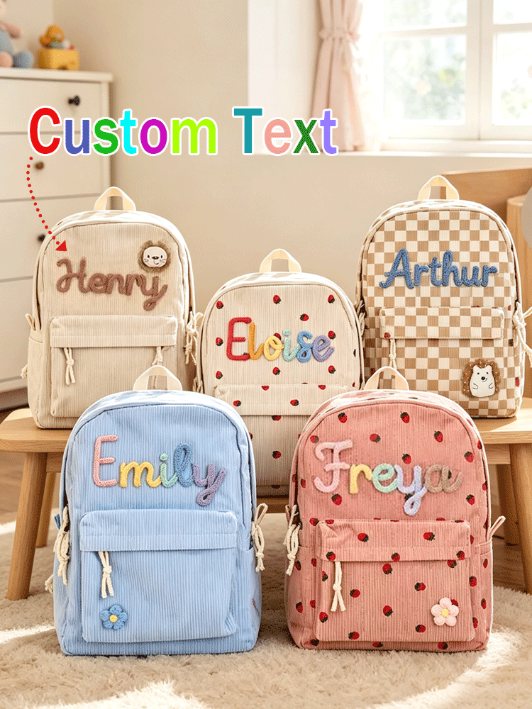 Embroidery Motif - [Custom] Personalized Back-to-School Backpack with Name