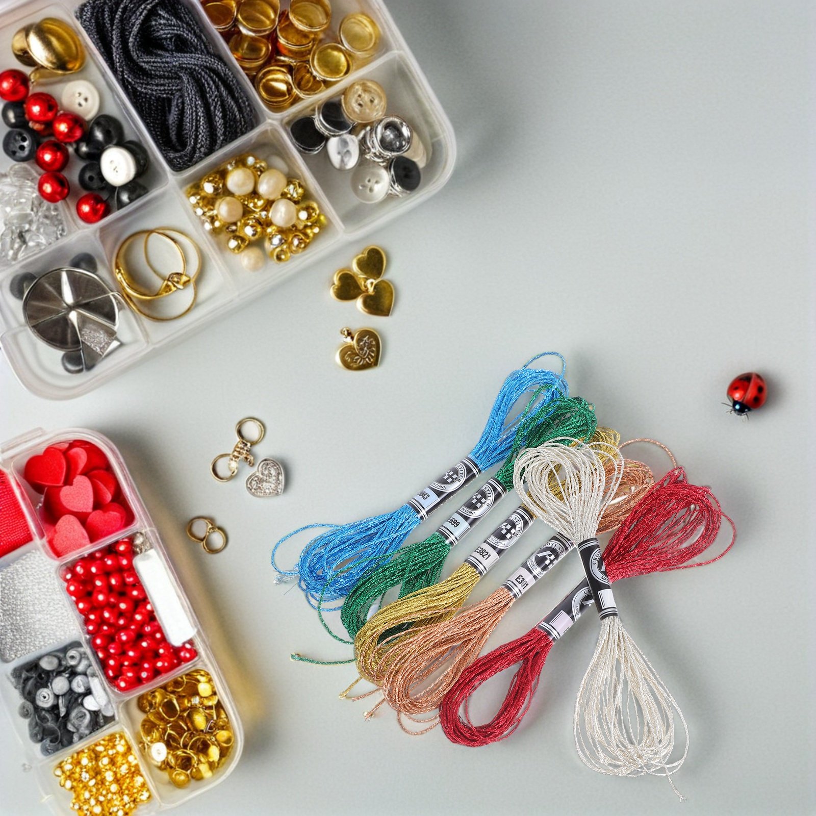 Embroidery Floss - 6Pcs Luxurious Metallic Embroidery Floss Vibrant