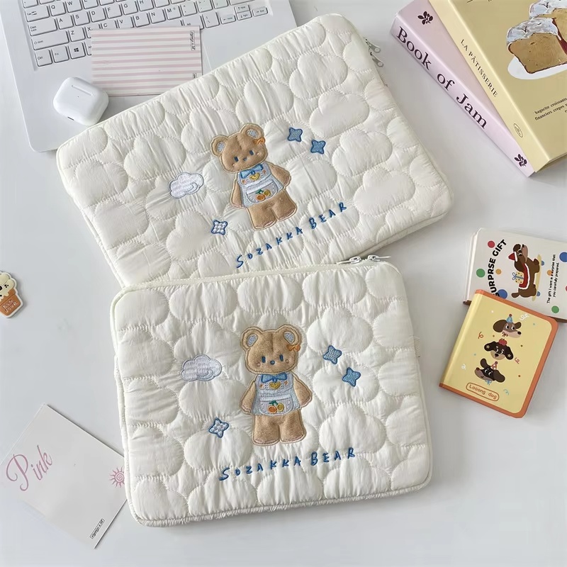 Embroidery Journal Book - Soft Cloud Cartoon Embroidery Laptop Bag
