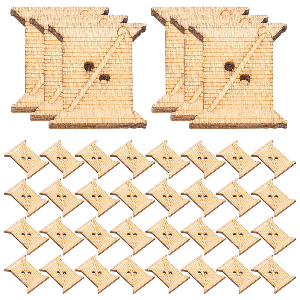 Embroidery Floss - 100Pcs Wooden Embroidery Floss Bobbins Thread