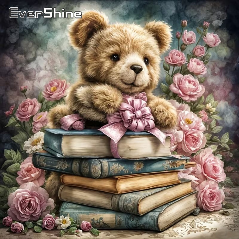 Embroidery Journal Book - EverShine Diamond Embroidery Bear Animal Painting