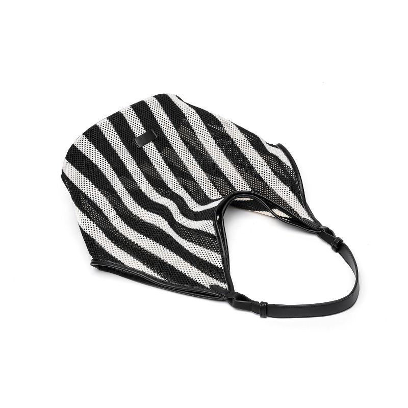 Striped Woven Large Capacity T - Embroidery Motif ulasan dan harga