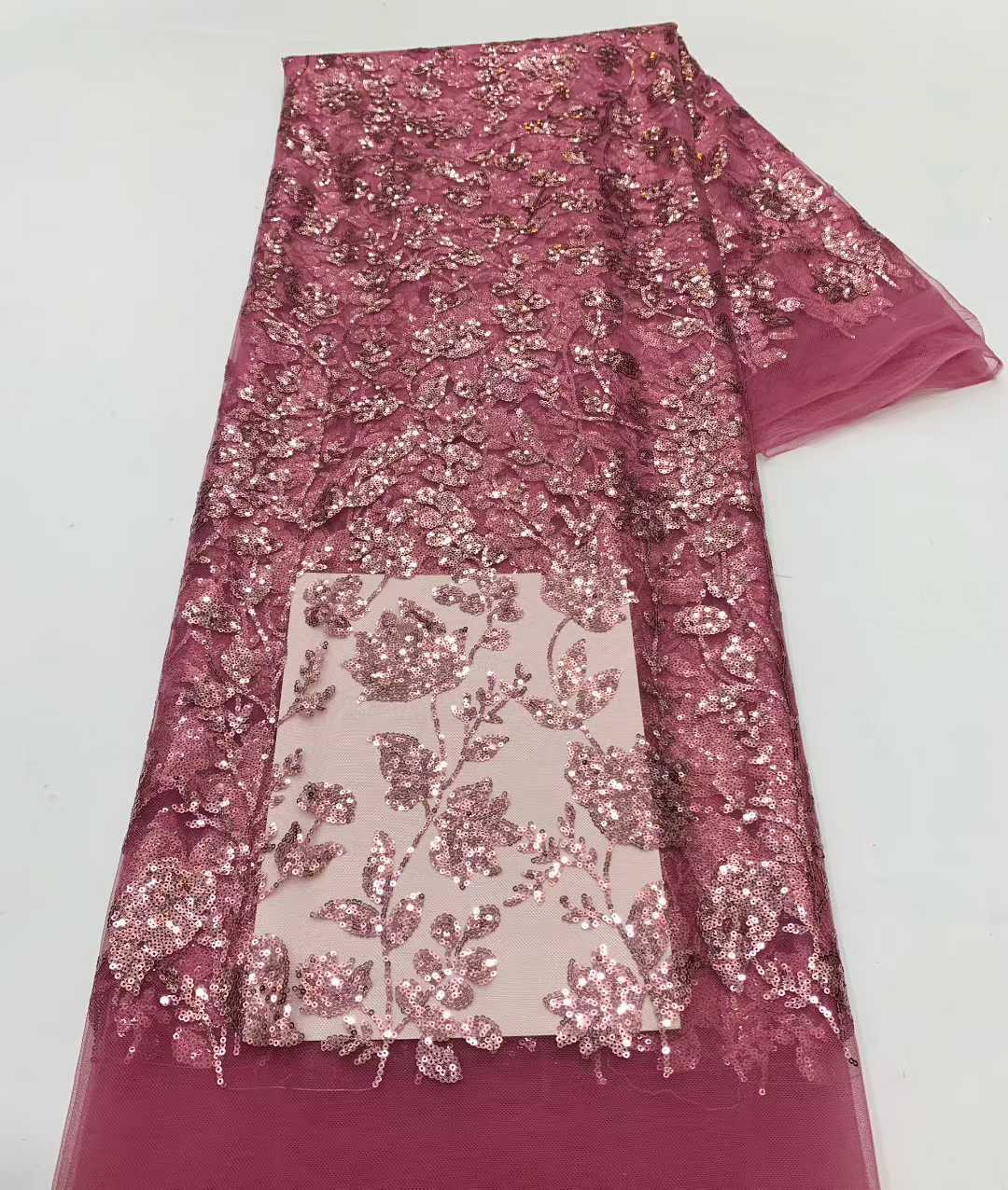 African Lace Fabric With Sequi - Embroidery Net Fabric ulasan dan harga