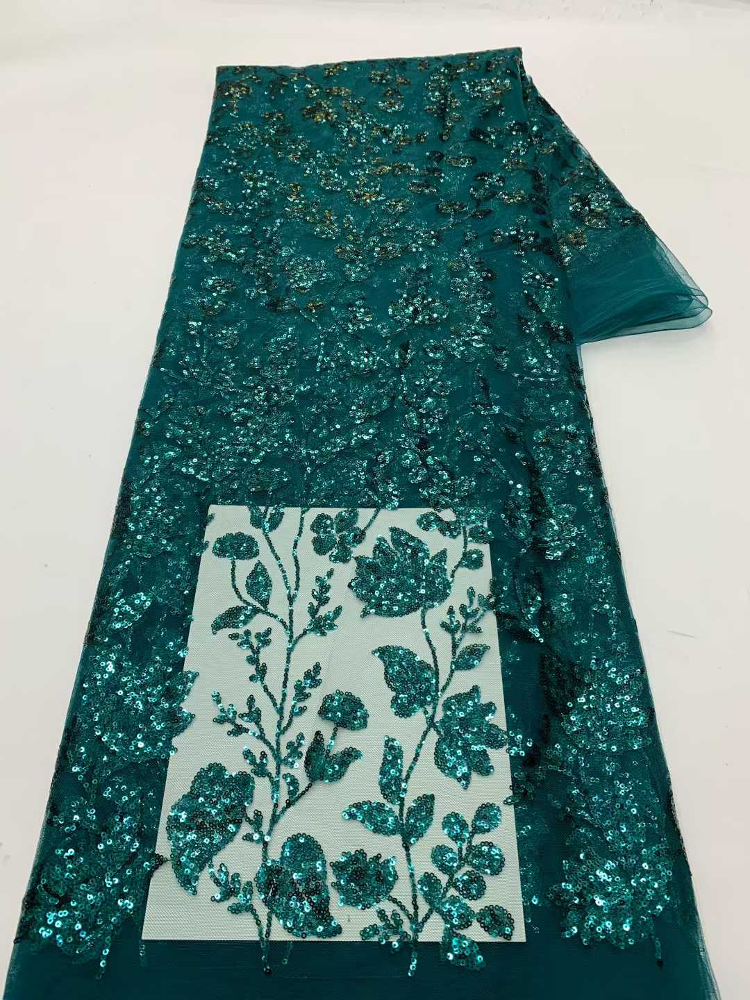 African Lace Fabric With Sequi - Embroidery Net Fabric ulasan dan harga