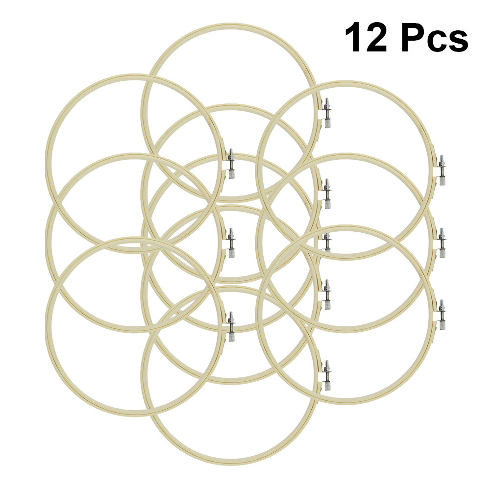 12Pcs Bamboo Embroidery Circle - Embroidery For Beginners ulasan dan harga