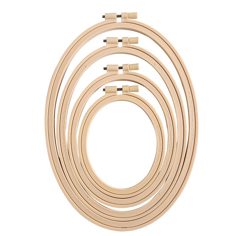 Imitation Bamboo Plastic Oval  - Stitch Marker Ring ulasan dan harga