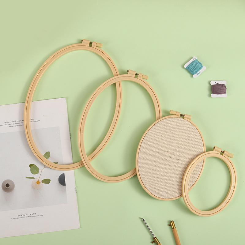 Imitation Bamboo Plastic Oval  - Stitch Marker Ring ulasan dan harga