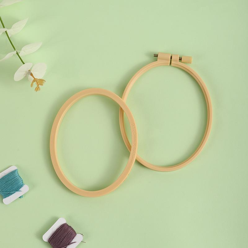 Imitation Bamboo Plastic Oval  - Stitch Marker Ring ulasan dan harga