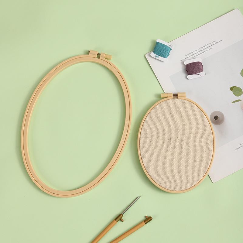 Imitation Bamboo Plastic Oval  - Stitch Marker Ring ulasan dan harga