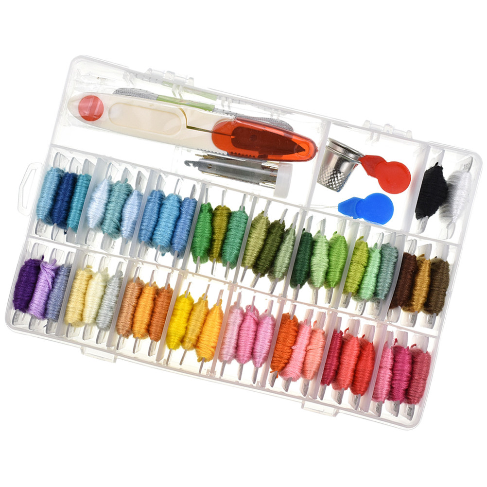 50 Assorted Embroidery Kit Sup - Embroidery For Beginners ulasan dan harga