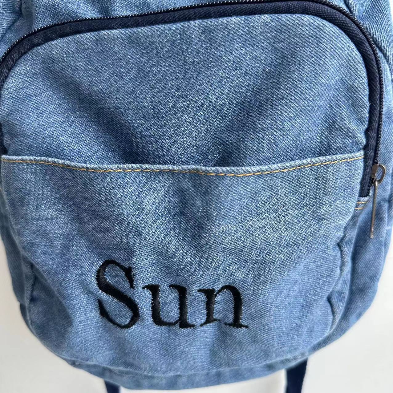 Denim Backpack Girls' New Stud - Embroidery Gift Ideas ulasan dan harga
