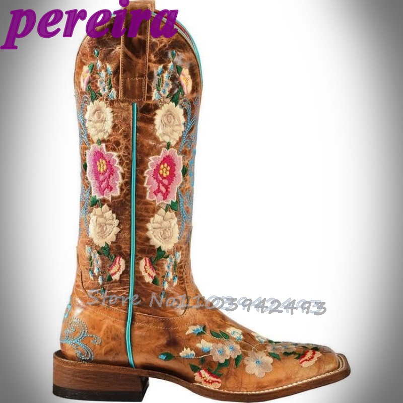 Embroidered Flower Boots Rose  - Embroidery Roses ulasan dan harga