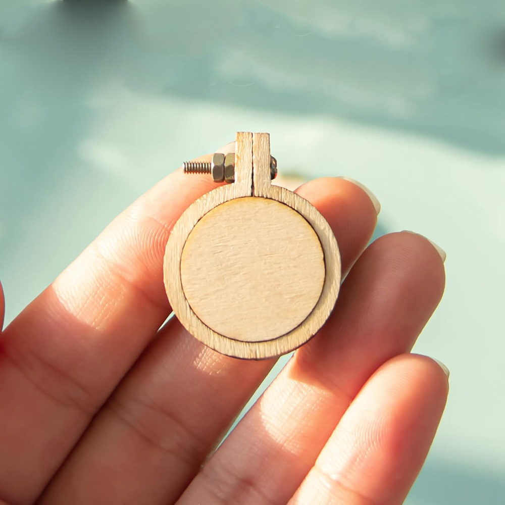 10Pcs/Set Wooden Mini Embroide - Stitch Marker Ring ulasan dan harga
