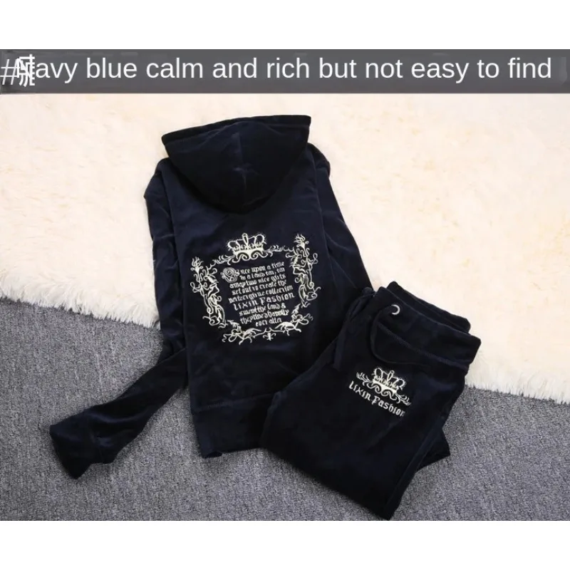 JC Tracksuit Women Velvet Wome - Embroidery Motif ulasan dan harga