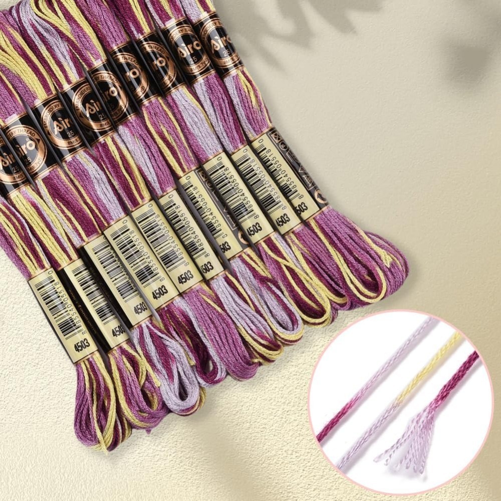 6 Strands Purple Variegated Em - Embroidery Floss ulasan dan harga