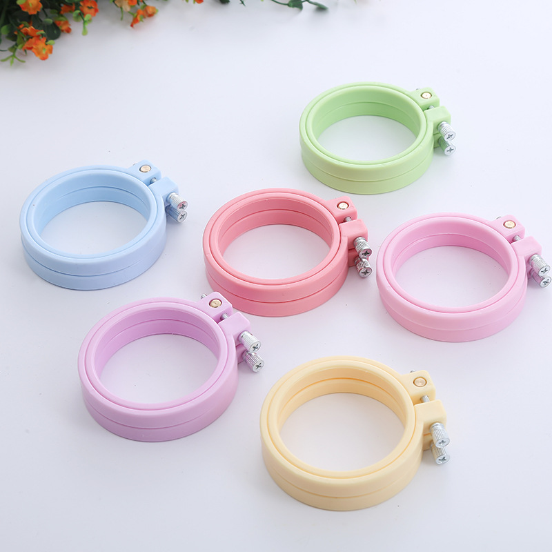 DIY ABS Plastic Embroidery Hoo - Stitch Marker Ring ulasan dan harga