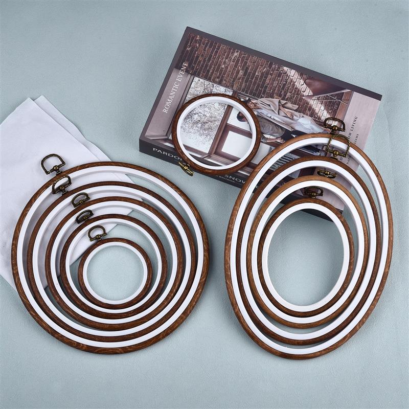 Sewing Tool Round Oval Wooden  - Stitch Marker Ring ulasan dan harga