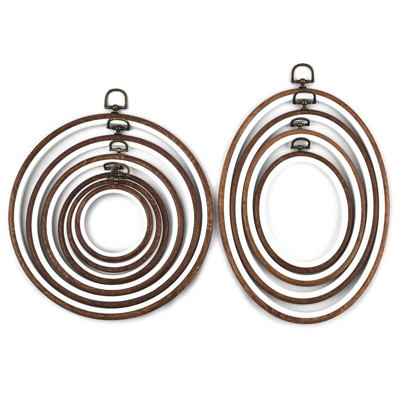Sewing Tool Round Oval Wooden  - Stitch Marker Ring ulasan dan harga
