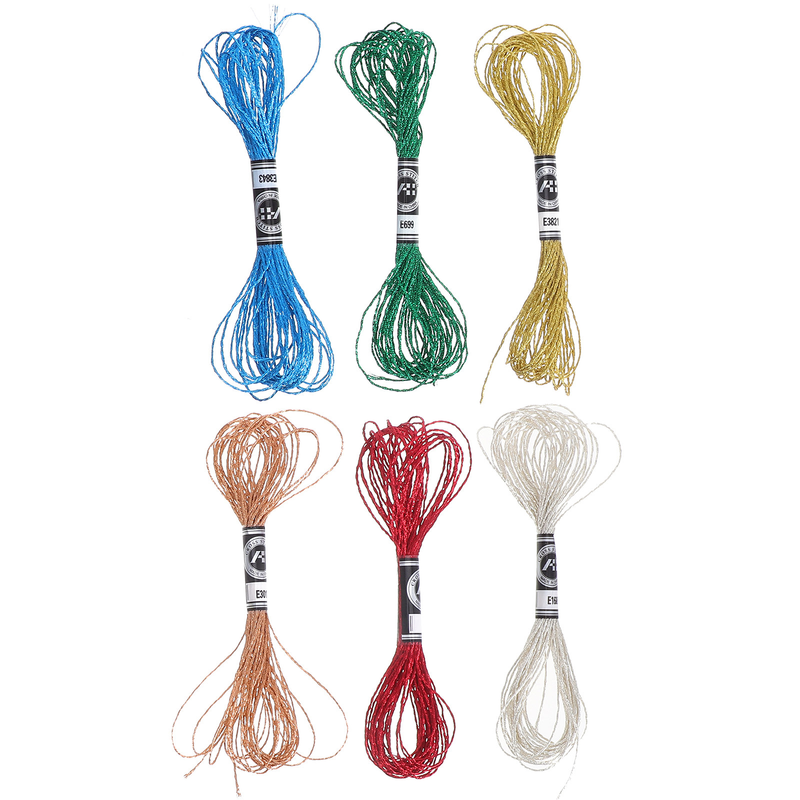 6Pcs Luxurious Metallic Embroi - Embroidery Floss ulasan dan harga