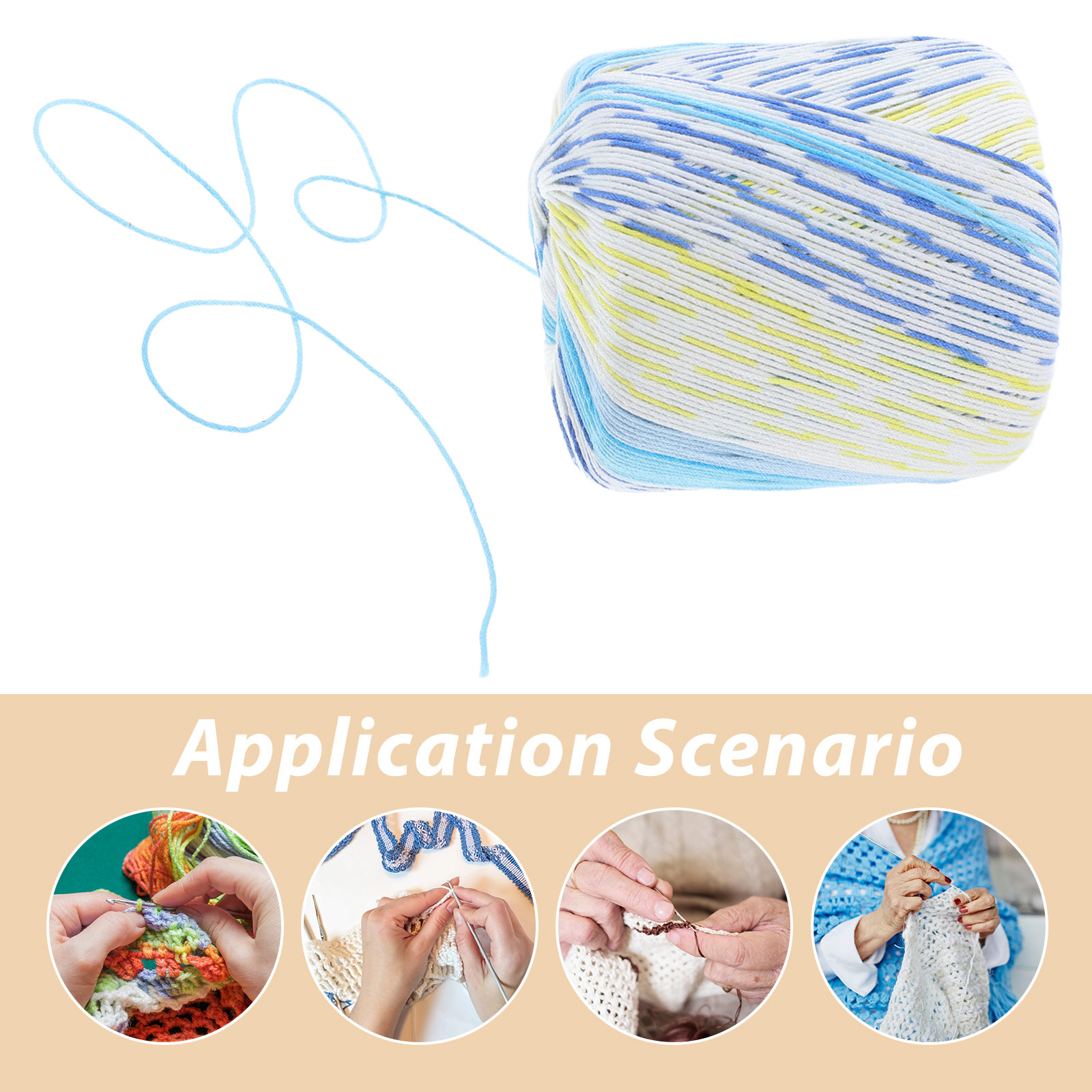 Soft Cotton Crochet Yarn 1 Rol - Embroidery For Beginners ulasan dan harga