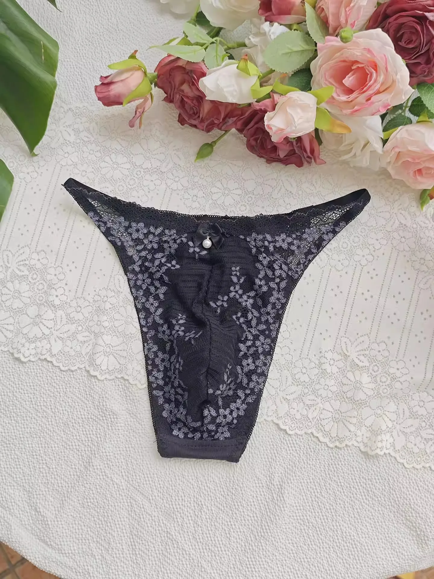 Black Lace Man's T-brief Embro - Embroidery Gift Ideas ulasan dan harga