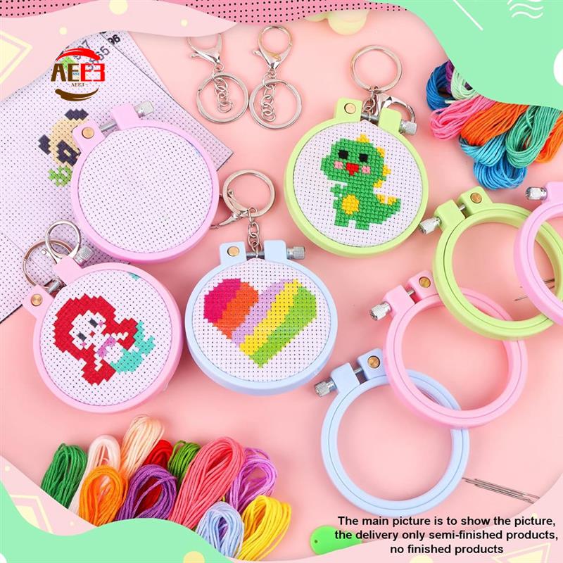 AEE3-6Pcs Stamped Cross Stitch - Embroidery For Beginners ulasan dan harga