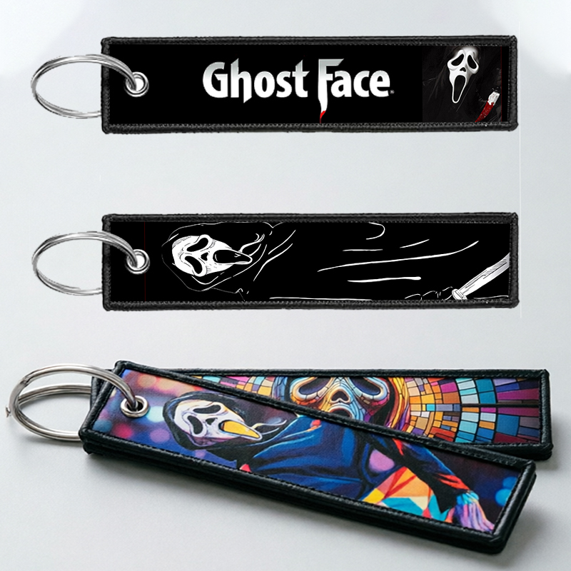 GHOST FACE Key Chain for Men W - Embroidery Gift Ideas ulasan dan harga
