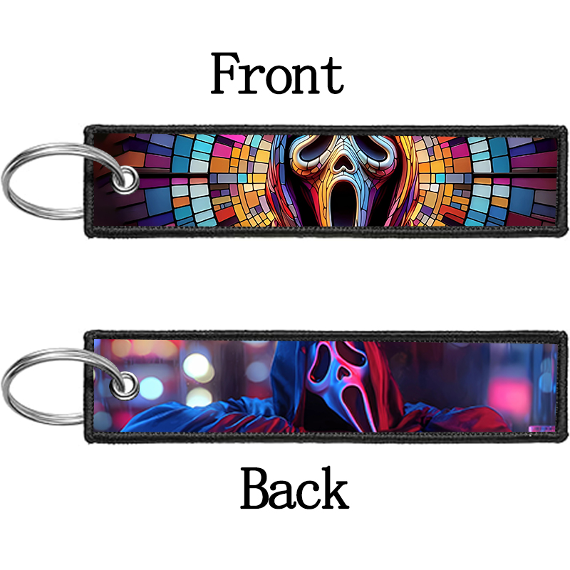 GHOST FACE Key Chain for Men W - Embroidery Gift Ideas ulasan dan harga