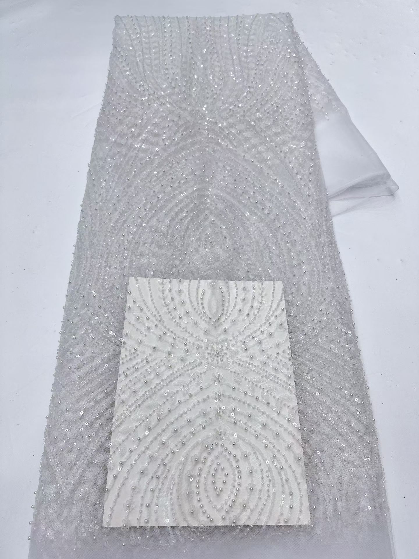 Red Desing Luxury Nigerian Tul - Embroidery Net Fabric ulasan dan harga