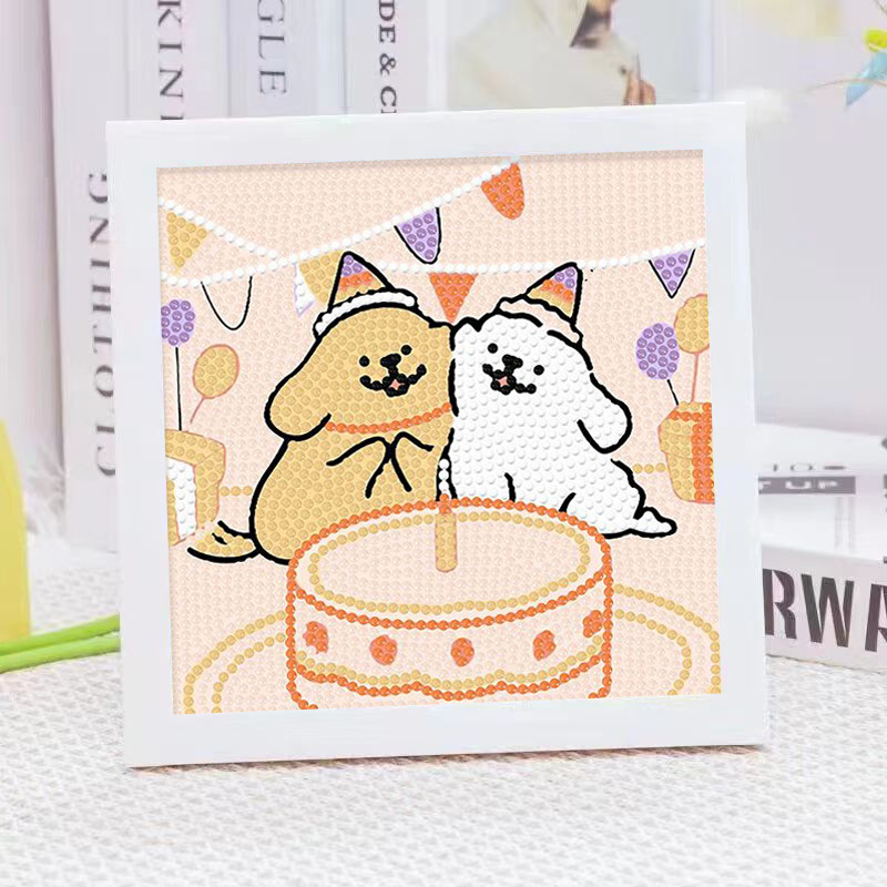 Cartoon Line Puppy Crystal Dia - Embroidery Gift Ideas ulasan dan harga