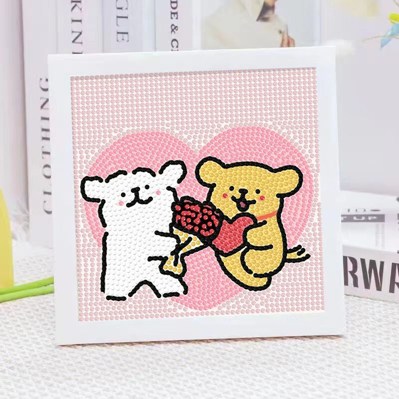 Cartoon Line Puppy Crystal Dia - Embroidery Gift Ideas ulasan dan harga