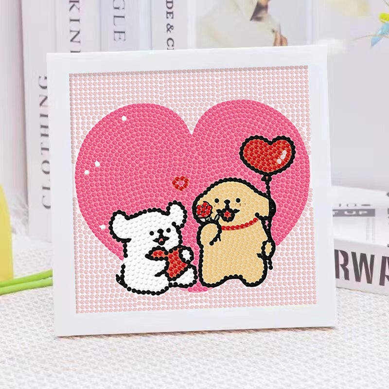 Cartoon Line Puppy Crystal Dia - Embroidery Gift Ideas ulasan dan harga