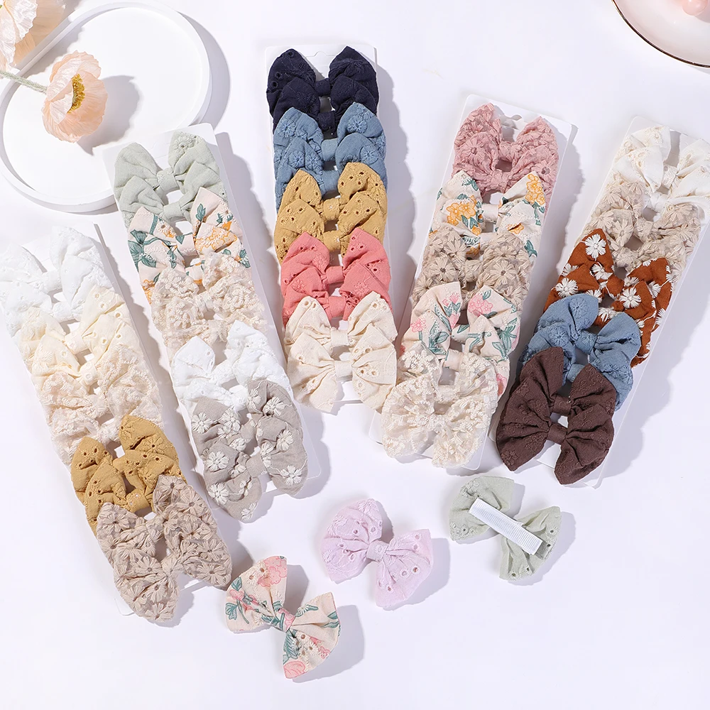 10Pcs/Set Fashion Bows Hairgri - Embroidery Gift Ideas ulasan dan harga