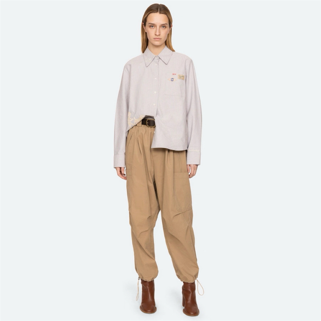 New York Striped Shirt Autumn  - Embroidery York ulasan dan harga