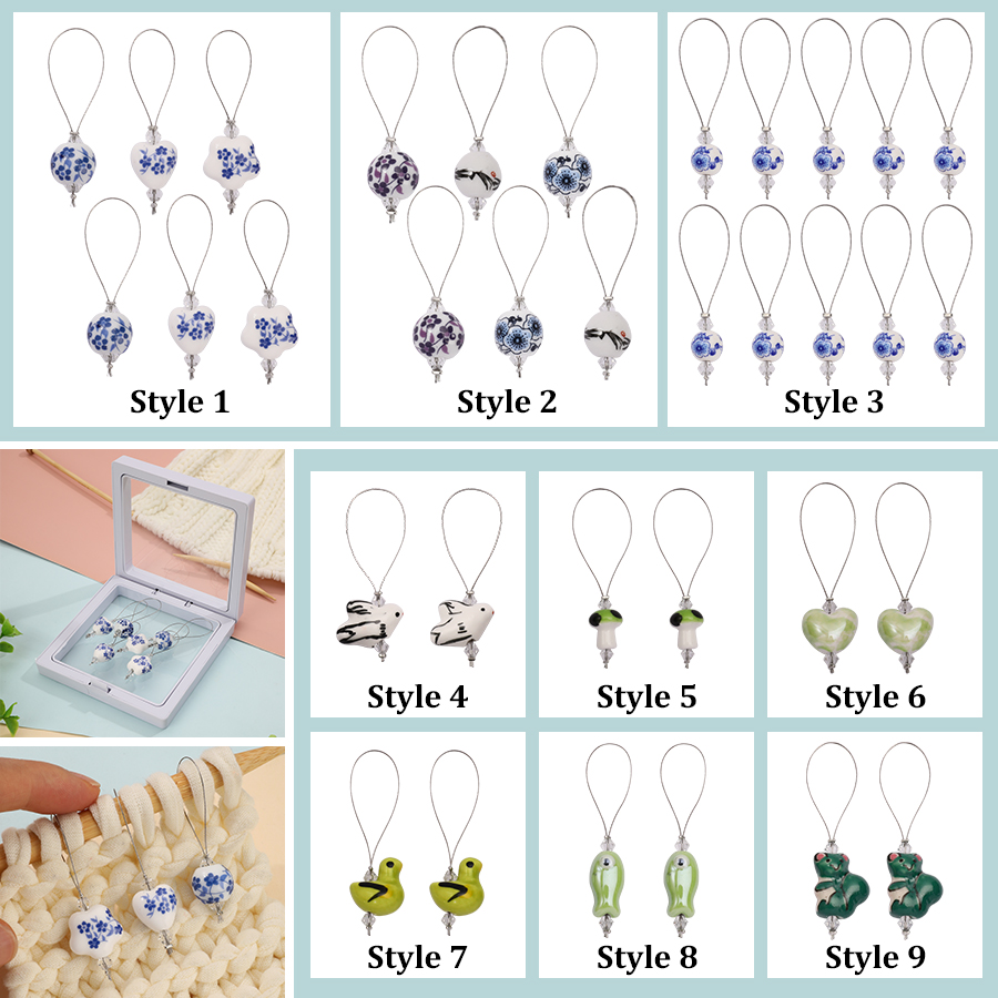 2/6Pcs Stitching Markers Porce - Stitch Marker Ring ulasan dan harga