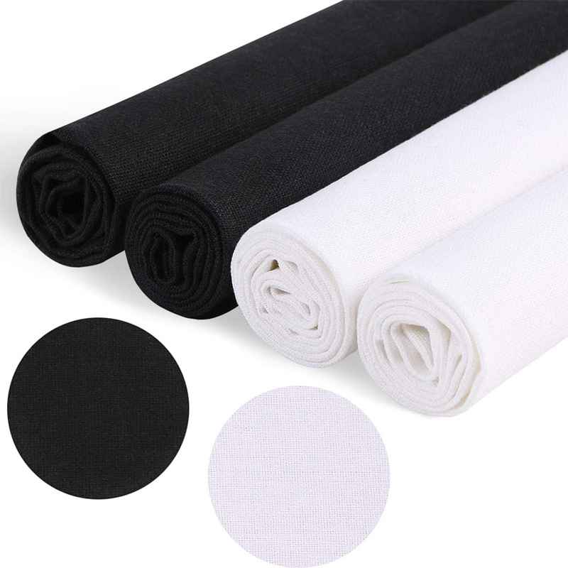 4 Pieces of Linen Fabric, Soli - Embroidery Motif ulasan dan harga