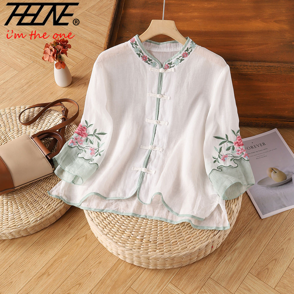 THHONE Embroidery Blouse Shirt - Embroidery Baju ulasan dan harga