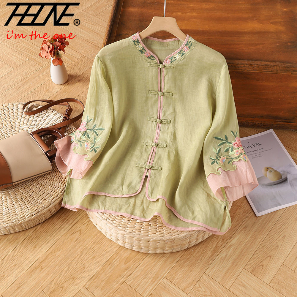 THHONE Embroidery Blouse Shirt - Embroidery Baju ulasan dan harga
