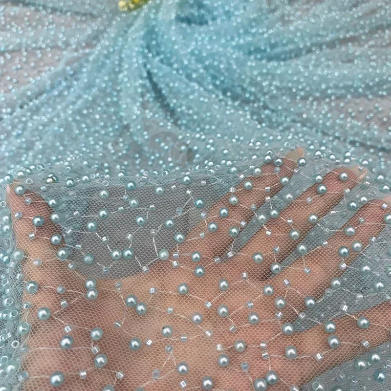 1yard Pearl Mesh Fabric Round  - Embroidery Youtube ulasan dan harga