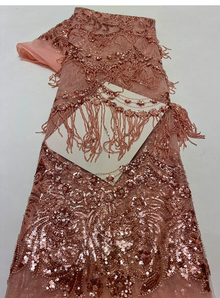 5yard Pearl tube sequin tassel - Embroidery Youtube ulasan dan harga