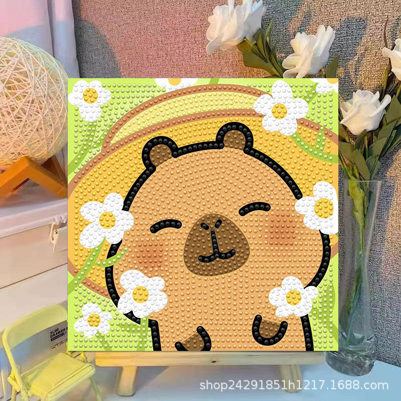 Cartoon Capibala Crystal Diamo - Embroidery Gift Ideas ulasan dan harga
