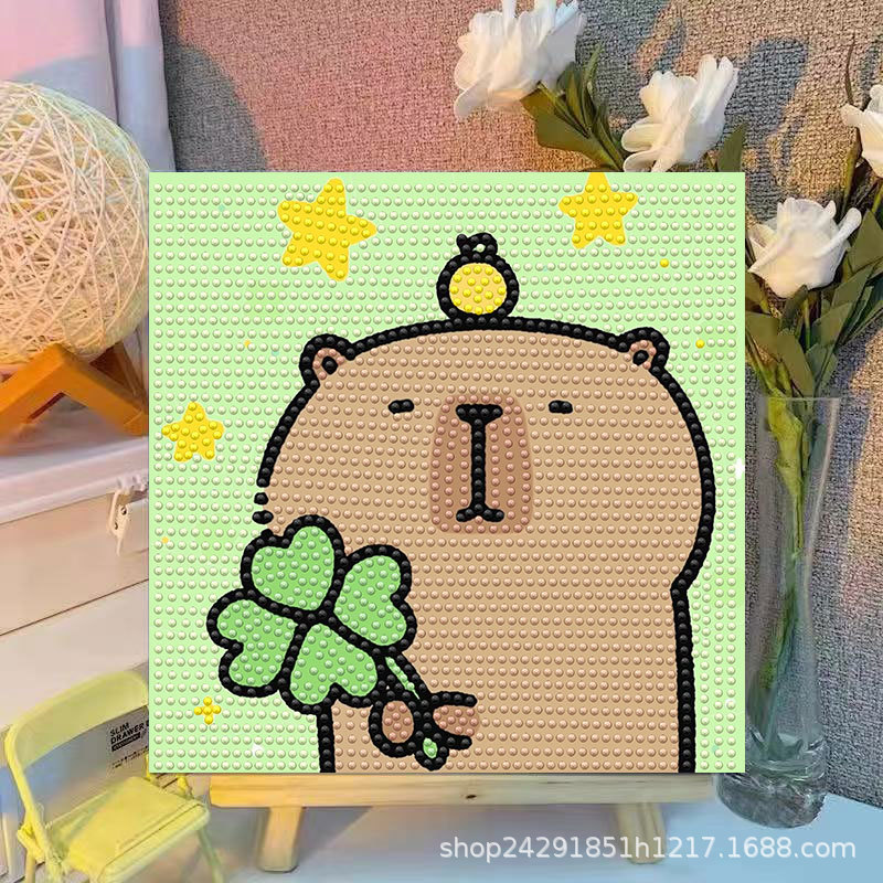 Cartoon Capibala Crystal Diamo - Embroidery Gift Ideas ulasan dan harga