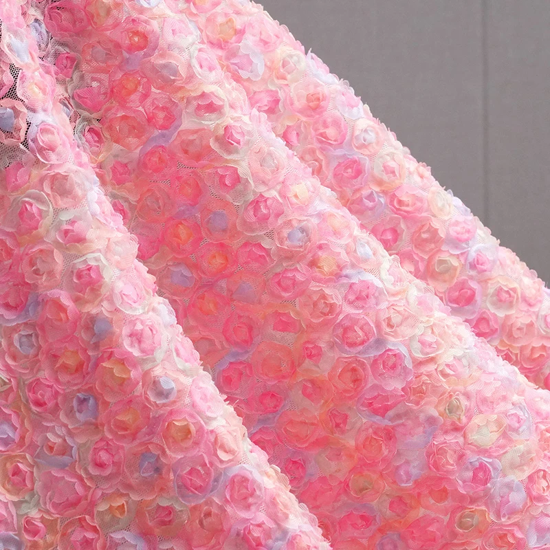 Colorful 3D Floral Embroidery  - Embroidery Roses ulasan dan harga
