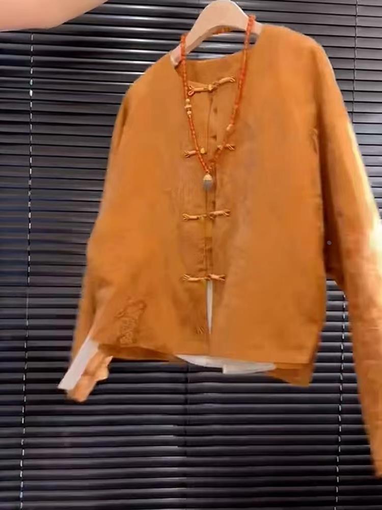 New High-End Satin Orange Flor - Embroidery Youtube ulasan dan harga