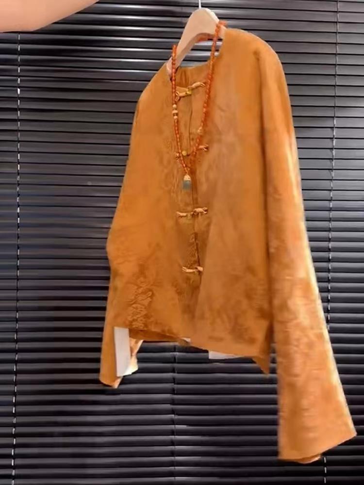 New High-End Satin Orange Flor - Embroidery Youtube ulasan dan harga