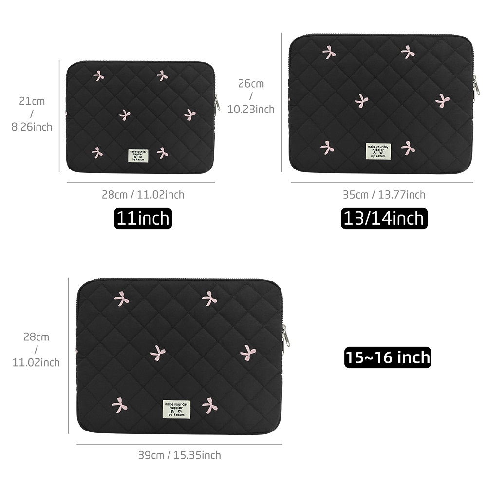 Bow Embroidery Laptop Sleeve C - Embroidery Journal Book ulasan dan harga